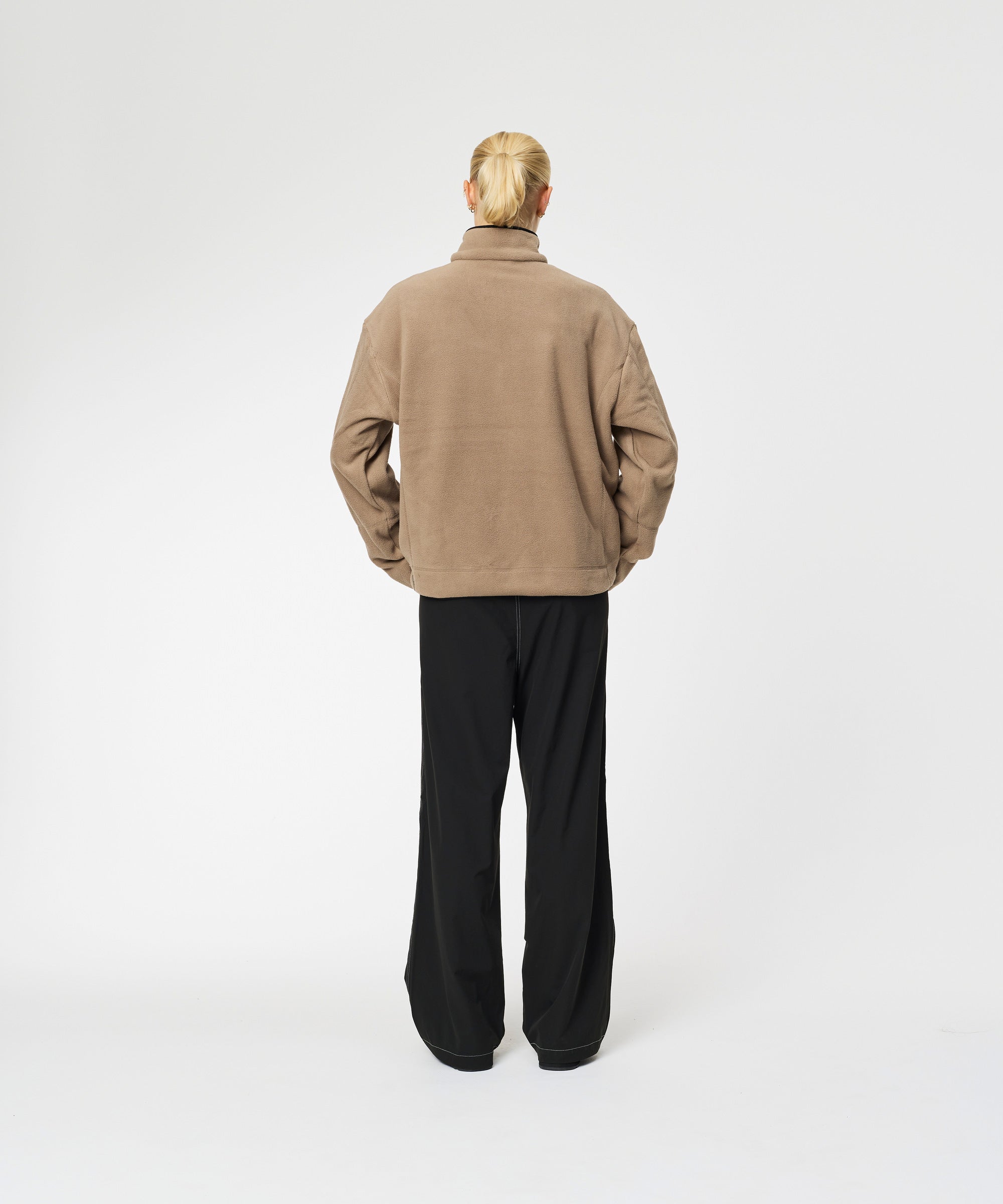 ARKK Apparel Elda Fleece Quarter Zip | Taupe Jacket